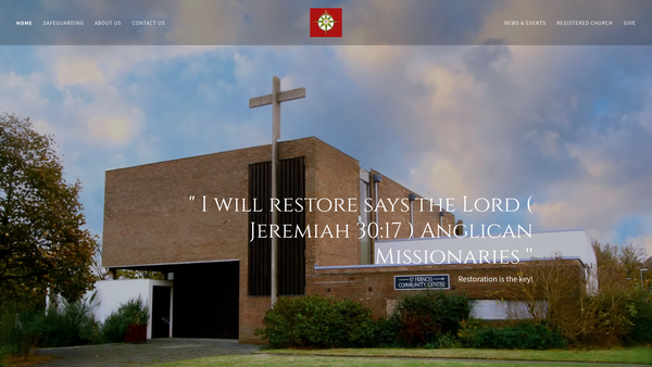 Screenshot of the Anglican Missionary Congregations website