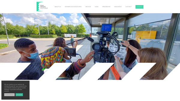 Screenshot of the Film Access Scotland website