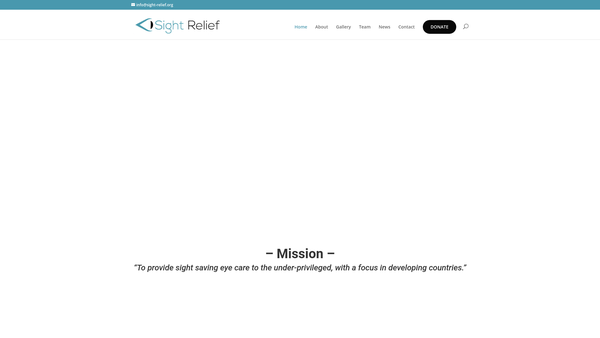 Screenshot of the Sight Relief (SCIO) website