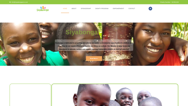 Screenshot of the Siyabonga [SCIO] website