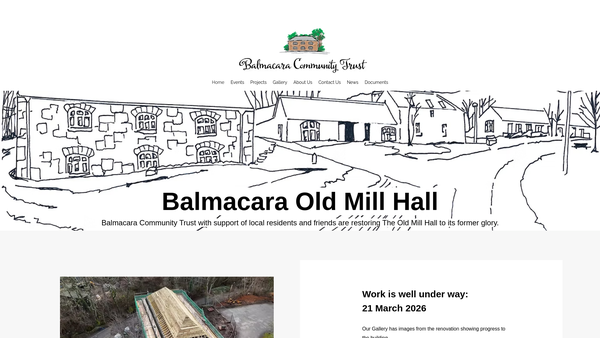 Screenshot of the Balmacara Community Trust website