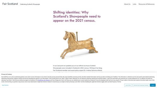 Screenshot of the Fair Scotland website