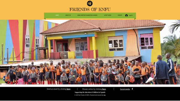 Screenshot of the Friends of Kings' Norton Foundation Uganda website
