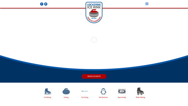 Screenshot of the Lockerbie Ice Rink website