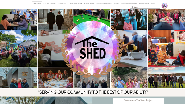 Screenshot of the The Shed Project (SCIO) website
