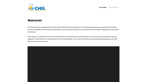 Screenshot of the CoHousing for Independent Living website