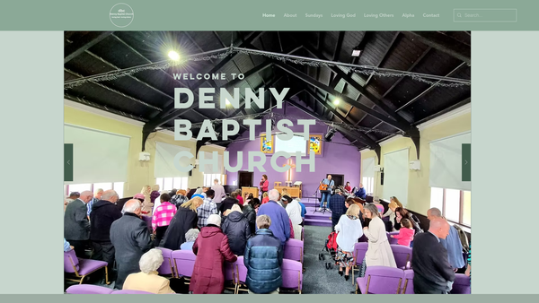 Screenshot of the Denny Baptist Church SCIO website