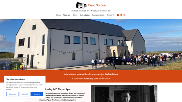 Screenshot of the Cnoc Soilleir Limited website