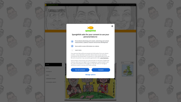 Screenshot of the Katedaveali website