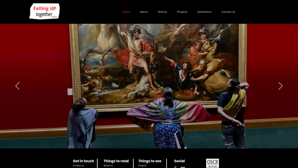 Screenshot of the Falling UP Together (SCIO) website