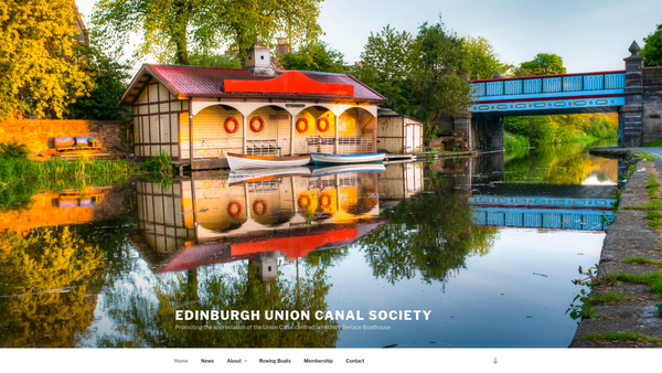 Screenshot of the Edinburgh Union Canal Society (SCIO) website