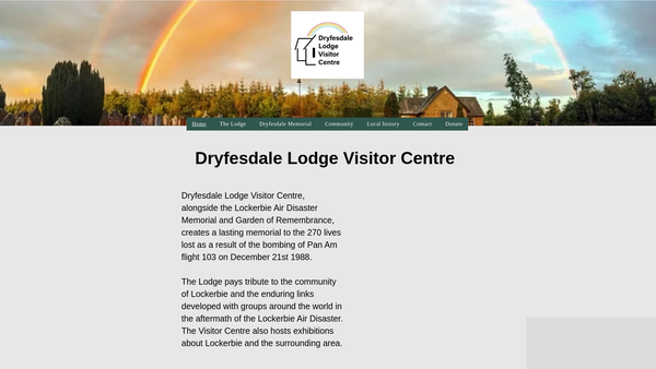 Screenshot of the Dryfesdale Lodge Visitor Centre website