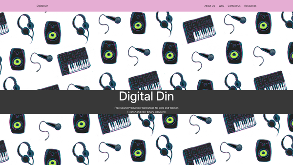 Screenshot of the Digital Din website