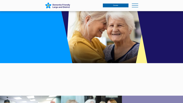 Screenshot of the Dementia Friendly Largs and District (SCIO) website