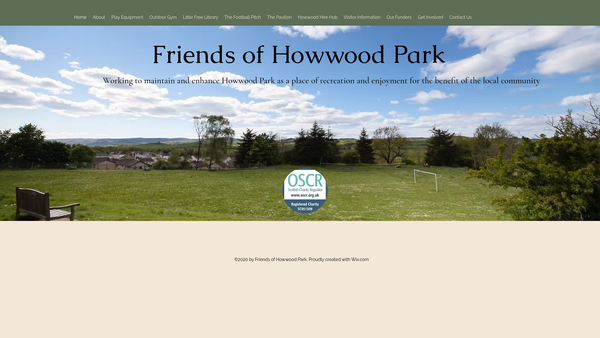 Screenshot of the Friends of Howwood Park website