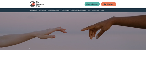 Screenshot of the The Canmore Trust website