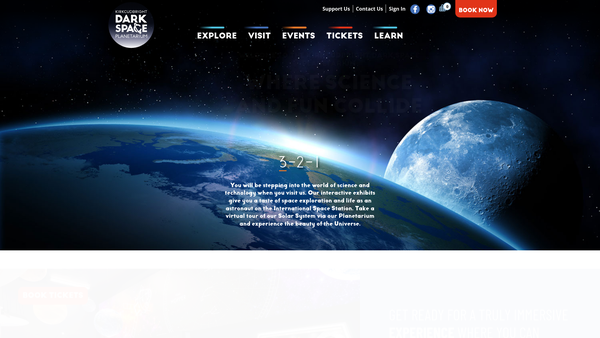 Screenshot of the Kirkcudbright Dark Space Limited website