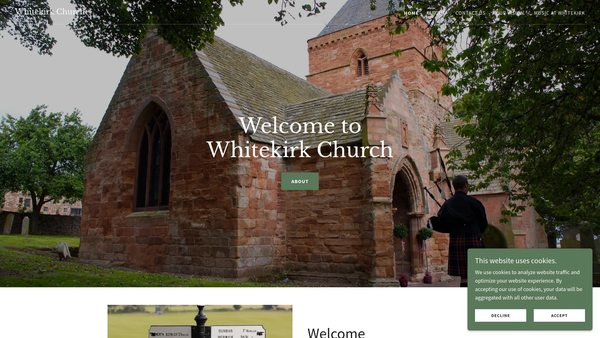 Screenshot of the Whitekirk Church New Life Trust website