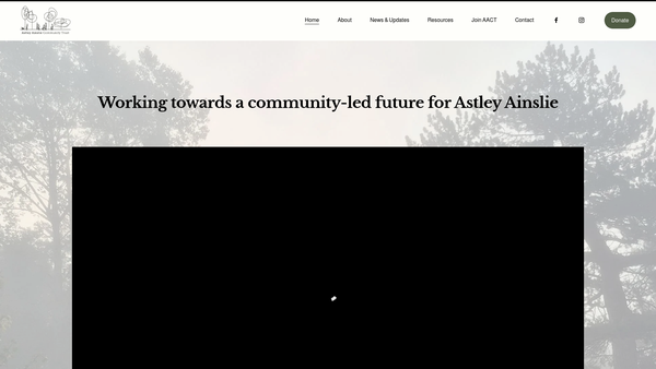 Screenshot of the The Astley Ainslie Community Trust website