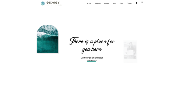 Screenshot of the Orkney Vineyard Church SCIO website