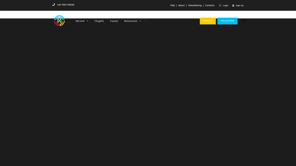 Screenshot of the Agerume Development and Disaster Relief Initiative (SCIO) website