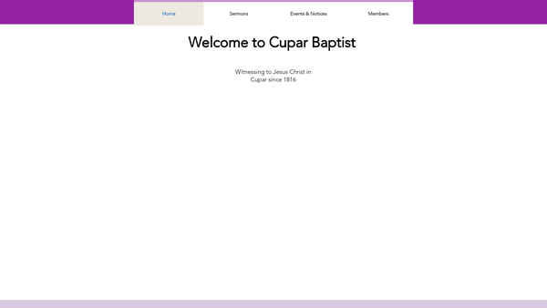 Screenshot of the Cupar Baptist Church SCIO website