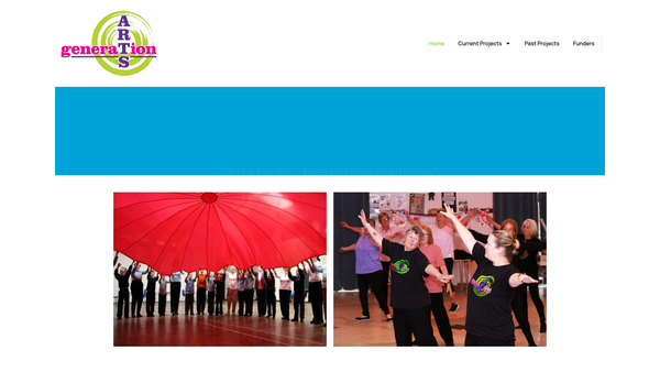 Screenshot of the Generation Arts SCIO website