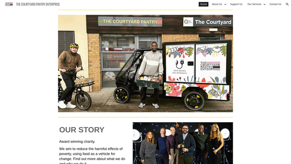 Screenshot of the Courtyard Pantry Enterprise SCIO website
