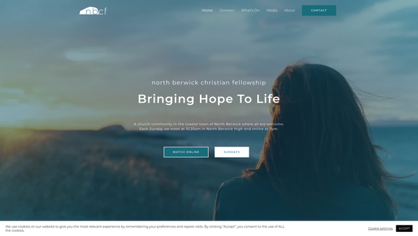 Screenshot of the North Berwick Christian Fellowship SCIO website