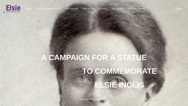 Screenshot of the Statue for Elsie Inglis website