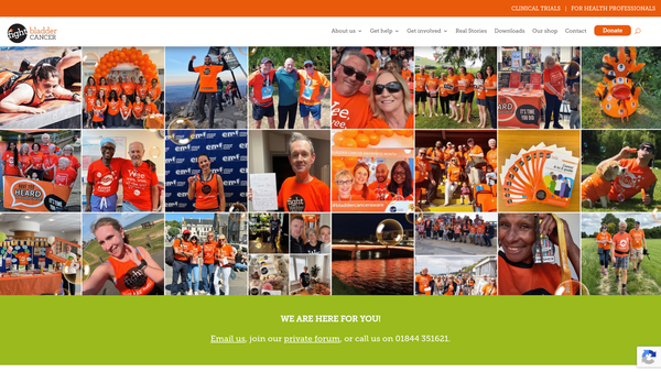 Screenshot of the Fight Bladder Cancer website