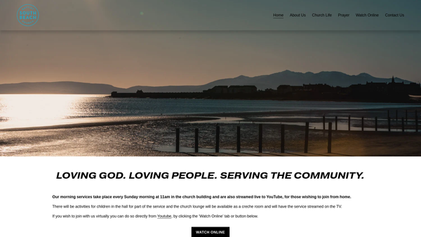 Screenshot of the South Beach Baptist Church SCIO website