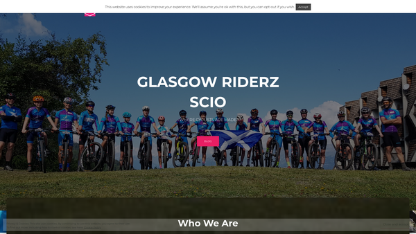 Screenshot of the Glasgow Riderz (SCIO) website