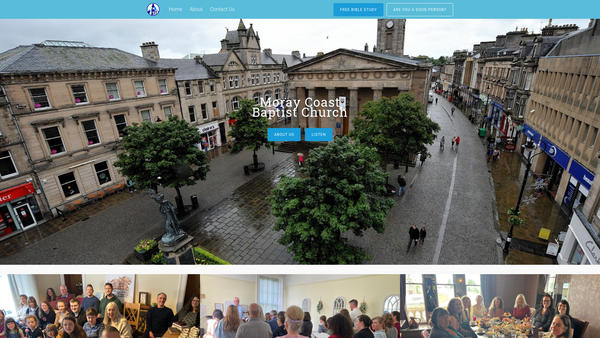 Screenshot of the Moray Coast Baptist Church website