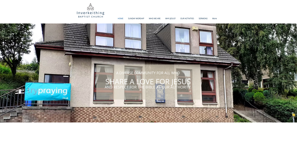 Screenshot of the Inverkeithing Baptist Church SCIO website