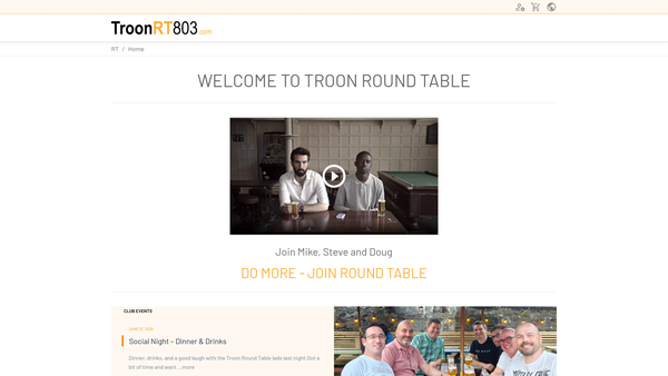 Screenshot of the Troon Round Table Charitable Fund website