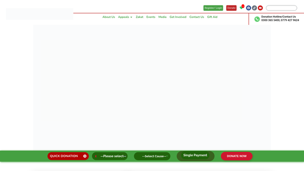 Screenshot of the My Help Foundation website