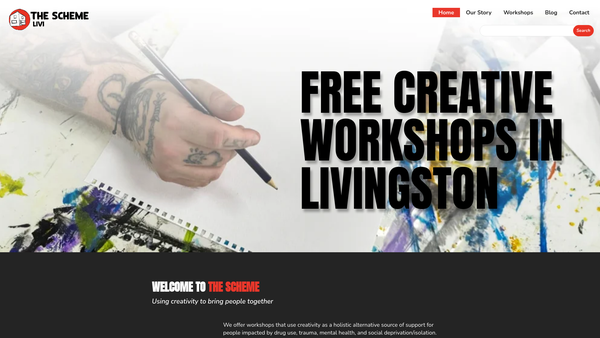 Screenshot of the The Scheme Livi website