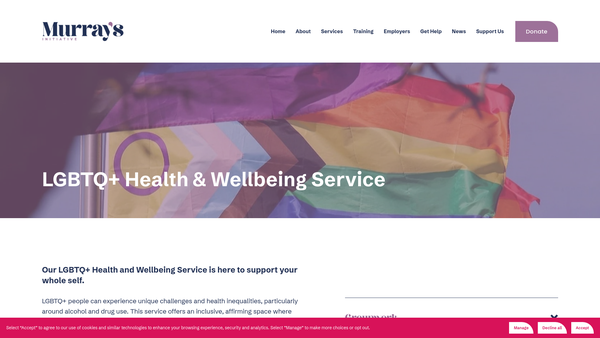 Screenshot of the Kinder Stronger Better website