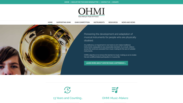 Screenshot of the The OHMI Trust website