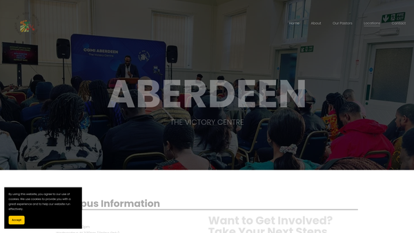Screenshot of the Church of God Mission International, Aberdeen website