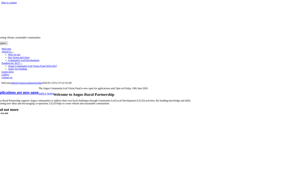 Screenshot of the Angus Rural Partnership website