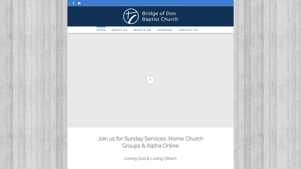 Screenshot of the Bridge of Don Baptist Church SCIO website