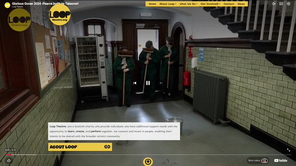 Screenshot of the Loop Theatre SCIO website