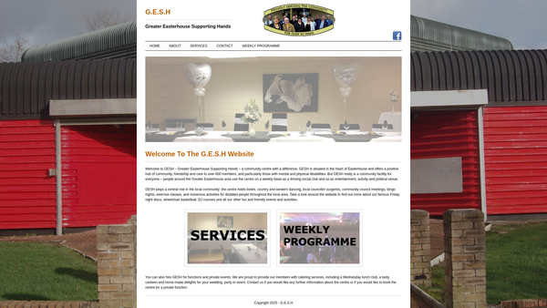 Screenshot of the GESH (Glasgow) Ltd website