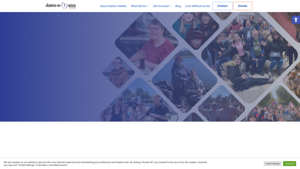 Screenshot of the Dates-n-Mates website