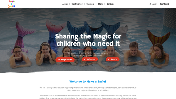 Screenshot of the Make a Smile website