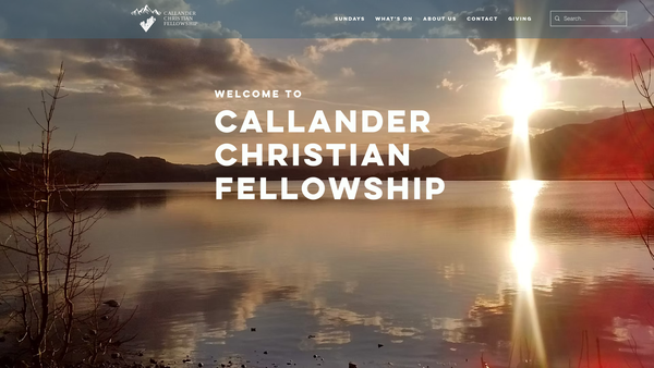 Screenshot of the Callander Christian Fellowship website