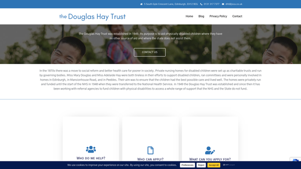 Screenshot of the Douglas Hay Trust website