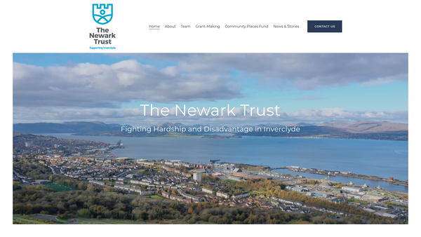Screenshot of the The Newark Trust website